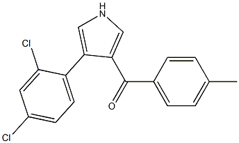 [4-(2,4-dichlorophenyl)-1H-pyrrol-3-yl](4-methylphenyl)methanone Struktur