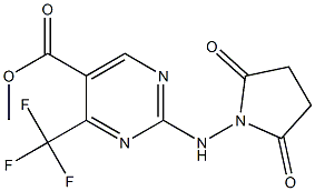 methyl 2-[(2,5-dioxotetrahydro-1H-pyrrol-1-yl)amino]-4-(trifluoromethyl)pyrimidine-5-carboxylate Struktur