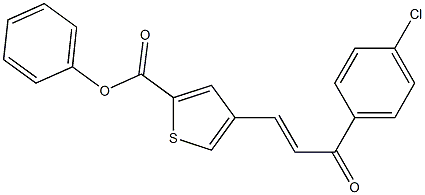 4-[(E)-3-(4-chlorophenyl)-3-oxo-1-propenyl]phenyl 2-thiophenecarboxylate Struktur