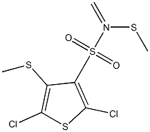 N3-di(methylthio)methylidene-2,5-dichlorothiophene-3-sulfonamide Struktur