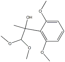 2-(2,6-dimethoxyphenyl)-1,1-dimethoxypropan-2-ol Struktur