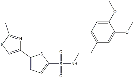 N2-(3,4-dimethoxyphenethyl)-5-(2-methyl-1,3-thiazol-4-yl)thiophene-2-sulfonamide Struktur