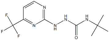 N1-(tert-butyl)-2-[4-(trifluoromethyl)pyrimidin-2-yl]hydrazine-1-carboxamide Struktur