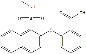 2-({1-[(methylamino)sulfonyl]-2-naphthyl}thio)benzoic acid Struktur