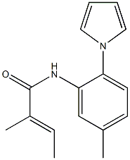 N1-[5-methyl-2-(1H-pyrrol-1-yl)phenyl]-2-methylbut-2-enamide Struktur