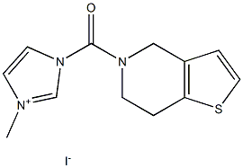 1-(6,7-dihydrothieno[3,2-c]pyridin-5(4H)-ylcarbonyl)-3-methyl-1H-imidazol-3-ium iodide Struktur