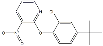 2-[4-(tert-butyl)-2-chlorophenoxy]-3-nitropyridine Struktur