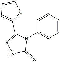 3-(2-furyl)-4-phenyl-4,5-dihydro-1H-1,2,4-triazole-5-thione Struktur