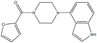 2-furyl[4-(1H-indol-4-yl)piperazino]methanone Struktur