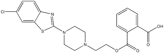 2-({2-[4-(6-chloro-1,3-benzothiazol-2-yl)piperazino]ethoxy}carbonyl)benzoic acid Struktur