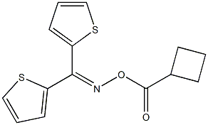 N-[(cyclobutylcarbonyl)oxy]-N-[di(2-thienyl)methylene]amine Struktur