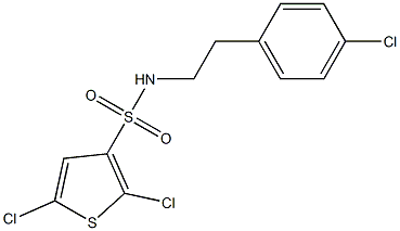 N3-(4-chlorophenethyl)-2,5-dichlorothiophene-3-sulfonamide Struktur