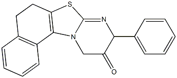 9-phenyl-5,6,10,11-tetrahydro-9H-naphtho[1,2-d]pyrimido[2,1-b][1,3]thiazol- 10-one Struktur