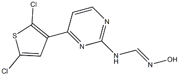 N-[4-(2,5-dichloro-3-thienyl)pyrimidin-2-yl]-N'-hydroxyiminoformamide Struktur