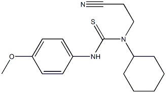 N-(2-cyanoethyl)-N-cyclohexyl-N'-(4-methoxyphenyl)thiourea Struktur