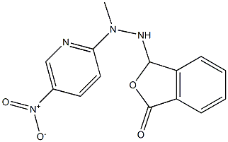 3-[2-methyl-2-(5-nitro-2-pyridyl)hydrazino]-1,3-dihydroisobenzofuran-1-one Struktur