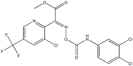 methyl 2-[3-chloro-5-(trifluoromethyl)-2-pyridinyl]-2-({[(3,4-dichloroanilino)carbonyl]oxy}imino)acetate Struktur