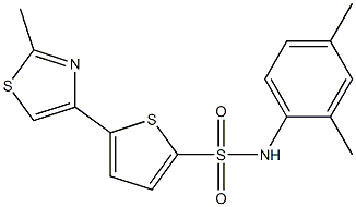 N2-(2,4-dimethylphenyl)-5-(2-methyl-1,3-thiazol-4-yl)thiophene-2-sulfonamide Struktur