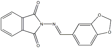 2-[(1,3-benzodioxol-5-ylmethylidene)amino]isoindoline-1,3-dione Struktur