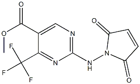 methyl 2-[(2,5-dioxo-2,5-dihydro-1H-pyrrol-1-yl)amino]-4-(trifluoromethyl)pyrimidine-5-carboxylate Struktur