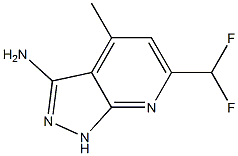 6-(Difluoromethyl)-4-methyl-1H-pyrazolo[3,4-b]-pyridin-3-amine Struktur