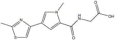 ({[1-methyl-4-(2-methyl-1,3-thiazol-4-yl)-1H-pyrrol-2-yl]carbonyl}amino)acetic acid Struktur