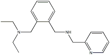 ({2-[(diethylamino)methyl]phenyl}methyl)(pyridin-2-ylmethyl)amine Struktur