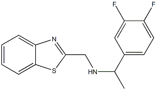 (1,3-benzothiazol-2-ylmethyl)[1-(3,4-difluorophenyl)ethyl]amine Struktur