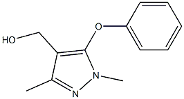 (1,3-dimethyl-5-phenoxy-1H-pyrazol-4-yl)methanol Struktur