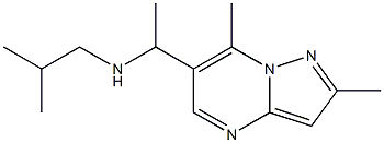 (1-{2,7-dimethylpyrazolo[1,5-a]pyrimidin-6-yl}ethyl)(2-methylpropyl)amine Struktur