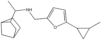 (1-{bicyclo[2.2.1]heptan-2-yl}ethyl)({[5-(2-methylcyclopropyl)furan-2-yl]methyl})amine Struktur