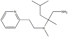 (1-amino-2,4-dimethylpentan-2-yl)(methyl)[2-(pyridin-2-yl)ethyl]amine Struktur