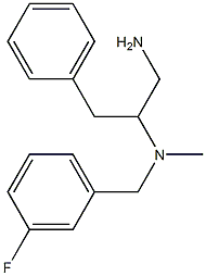 (1-amino-3-phenylpropan-2-yl)[(3-fluorophenyl)methyl]methylamine Struktur