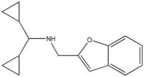 (1-benzofuran-2-ylmethyl)(dicyclopropylmethyl)amine Struktur