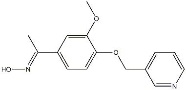 (1E)-1-[3-methoxy-4-(pyridin-3-ylmethoxy)phenyl]ethanone oxime Struktur