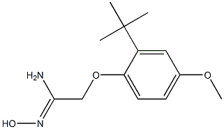 (1Z)-2-(2-tert-butyl-4-methoxyphenoxy)-N'-hydroxyethanimidamide Struktur