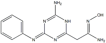 (1Z)-2-[(4Z)-6-amino-4-(phenylimino)-1,4-dihydro-1,3,5-triazin-2-yl]-N'-hydroxyethanimidamide Struktur