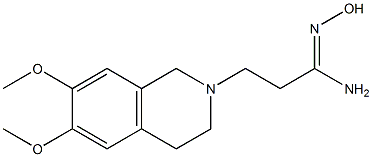 (1Z)-3-(6,7-dimethoxy-3,4-dihydroisoquinolin-2(1H)-yl)-N'-hydroxypropanimidamide Struktur