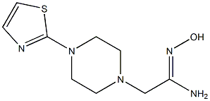 (1Z)-N'-hydroxy-2-[4-(1,3-thiazol-2-yl)piperazin-1-yl]ethanimidamide Struktur