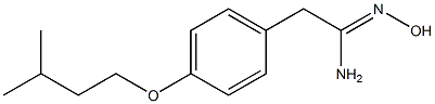 (1Z)-N'-hydroxy-2-[4-(3-methylbutoxy)phenyl]ethanimidamide Struktur