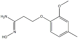 (1Z)-N'-hydroxy-3-(2-methoxy-4-methylphenoxy)propanimidamide Struktur