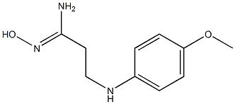 (1Z)-N'-hydroxy-3-[(4-methoxyphenyl)amino]propanimidamide Struktur