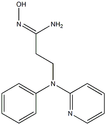 (1Z)-N'-hydroxy-3-[phenyl(pyridin-2-yl)amino]propanimidamide Struktur