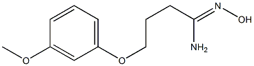 (1Z)-N'-hydroxy-4-(3-methoxyphenoxy)butanimidamide Struktur