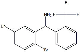 (2,5-dibromophenyl)[2-(trifluoromethyl)phenyl]methanamine Struktur