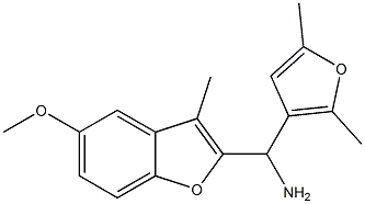 (2,5-dimethylfuran-3-yl)(5-methoxy-3-methyl-1-benzofuran-2-yl)methanamine Struktur