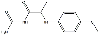 (2-{[4-(methylsulfanyl)phenyl]amino}propanoyl)urea Struktur