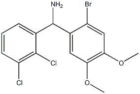 (2-bromo-4,5-dimethoxyphenyl)(2,3-dichlorophenyl)methanamine Struktur