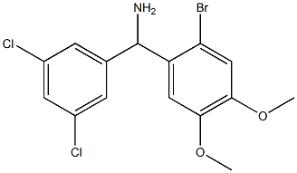 (2-bromo-4,5-dimethoxyphenyl)(3,5-dichlorophenyl)methanamine Struktur