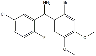 (2-bromo-4,5-dimethoxyphenyl)(5-chloro-2-fluorophenyl)methanamine Struktur